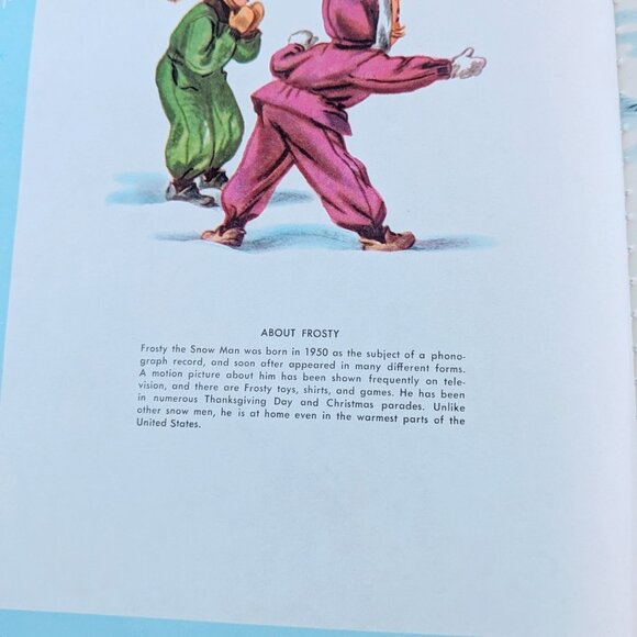 VTG 1951 Frosty the Snowman Big Golden Book HC 7th Hill & Range Songs Children - Picture 3 of 5